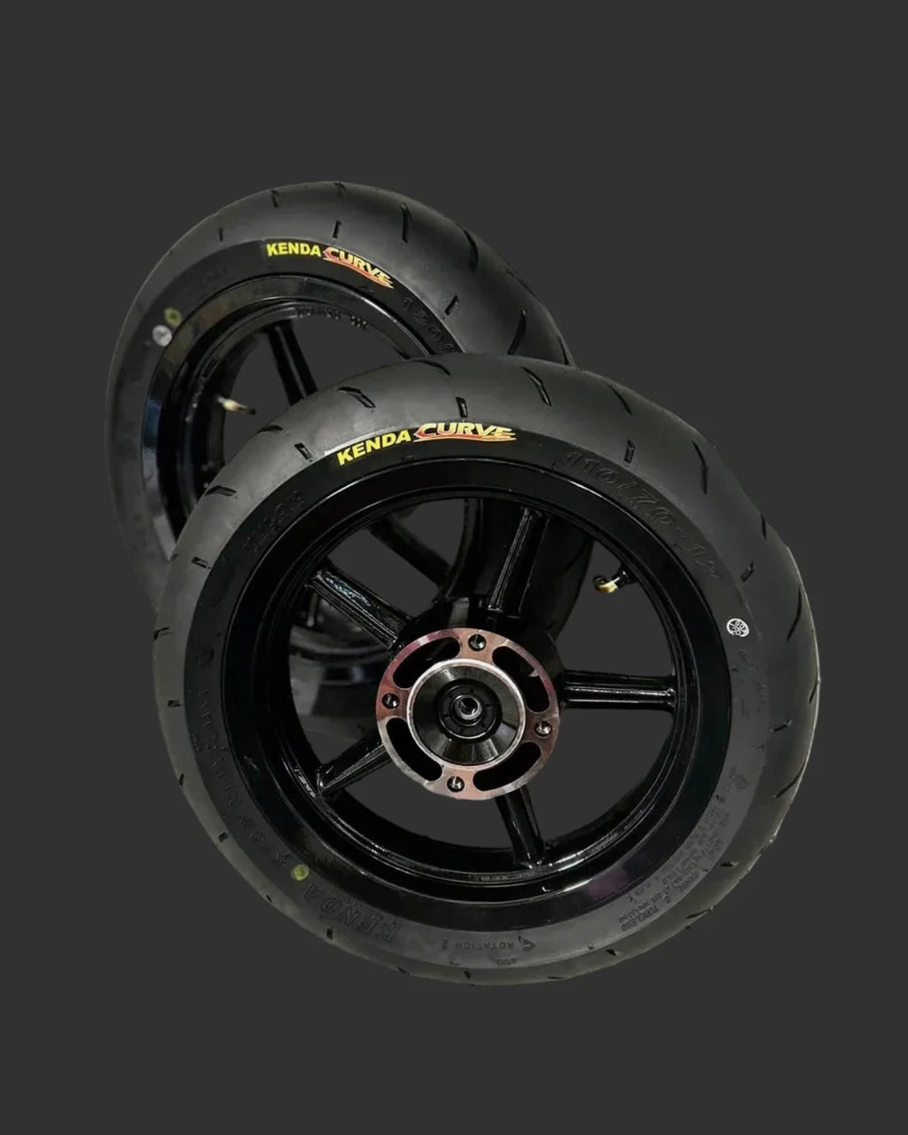 12 inch Kenda curve supermoto wheel set