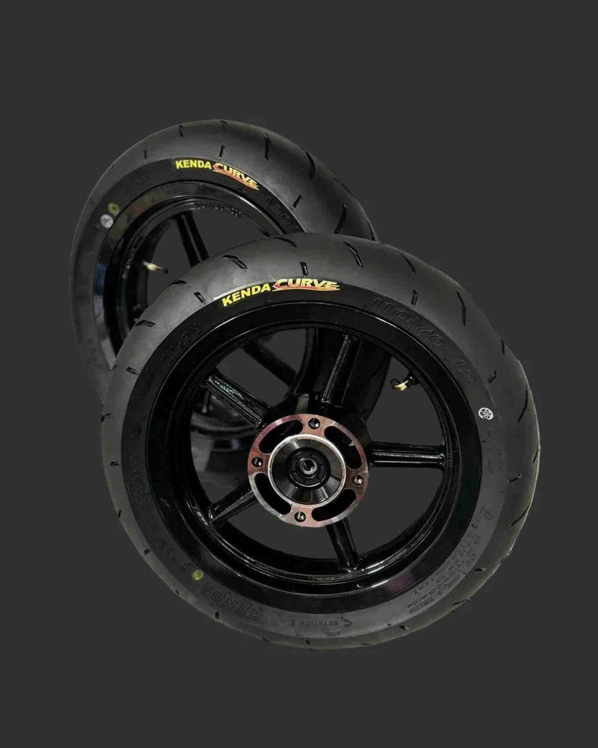 12 inch Kenda curve supermoto wheel set
